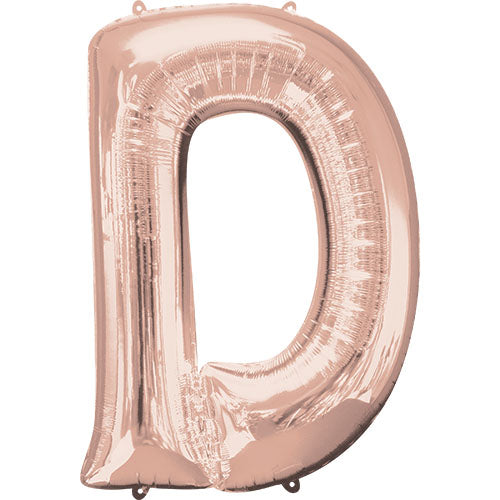 34 inch LETTER D - ANAGRAM - ROSE GOLD