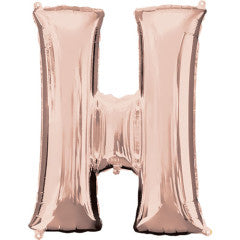 34 inch LETTER H - ANAGRAM - ROSE GOLD