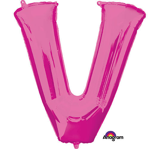 34 inch LETTER V - ANAGRAM - PINK