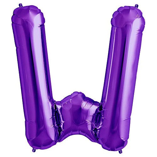 34 inch LETTER W - NORTHSTAR - PURPLE