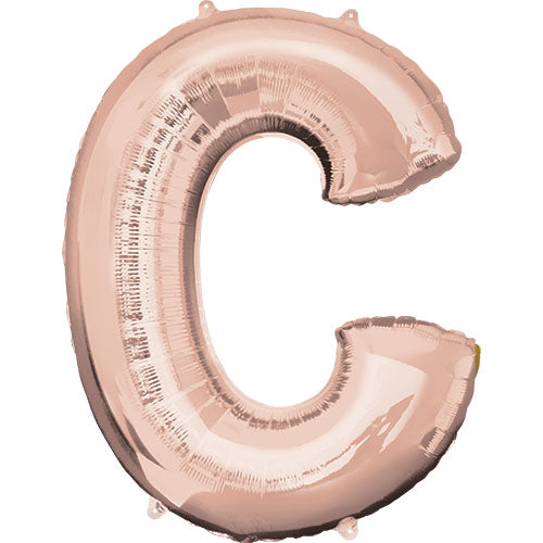 34 inch LETTER C - ANAGRAM - ROSE GOLD