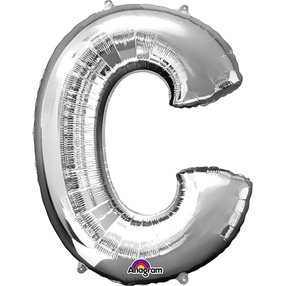 34 inch LETTER C - ANAGRAM - SILVER