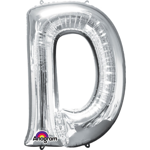 34 inch LETTER D - ANAGRAM - SILVER