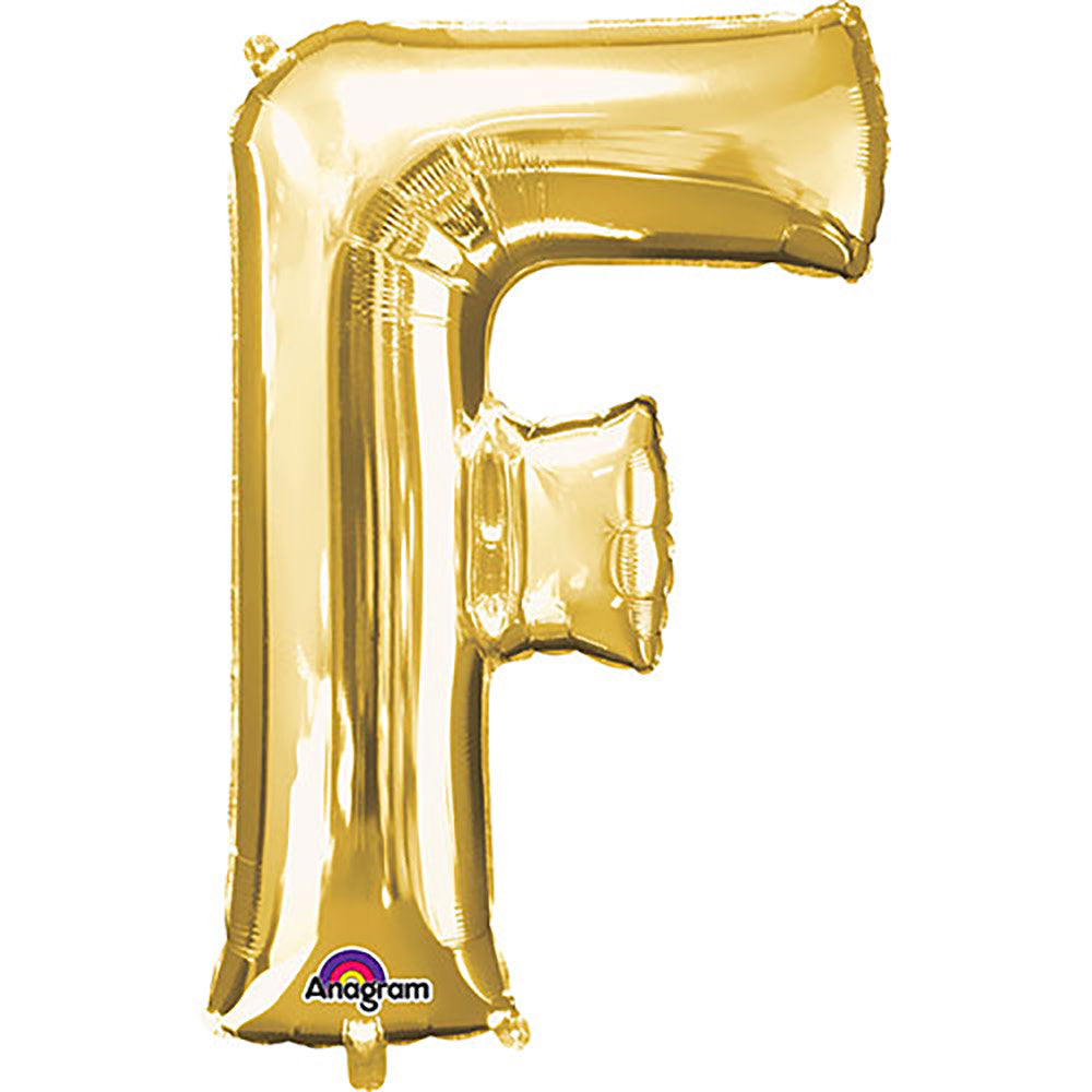 34 inch LETTER F - ANAGRAM - GOLD