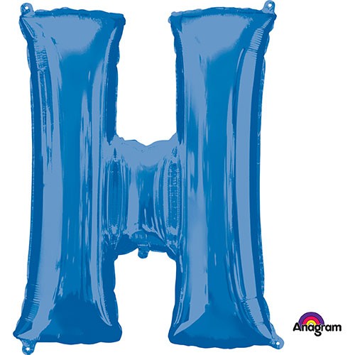 34 inch LETTER H - ANAGRAM - BLUE