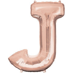 34 inch LETTER J - ANAGRAM - ROSE GOLD