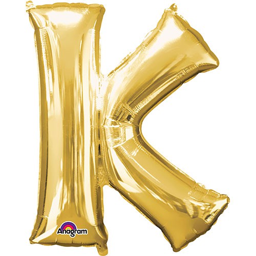 34 inch LETTER K - ANAGRAM - GOLD