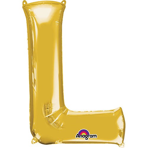 34 inch LETTER L - ANAGRAM - GOLD