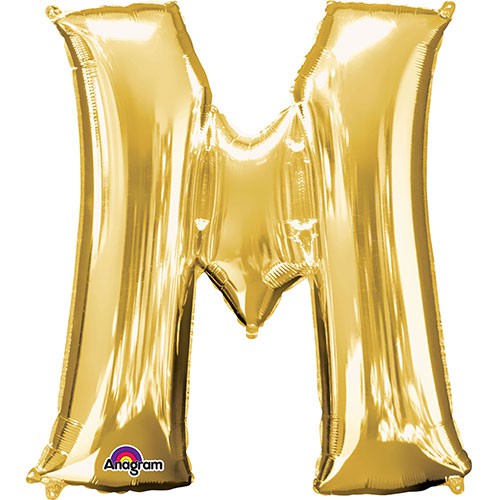34 inch LETTER M - ANAGRAM - GOLD