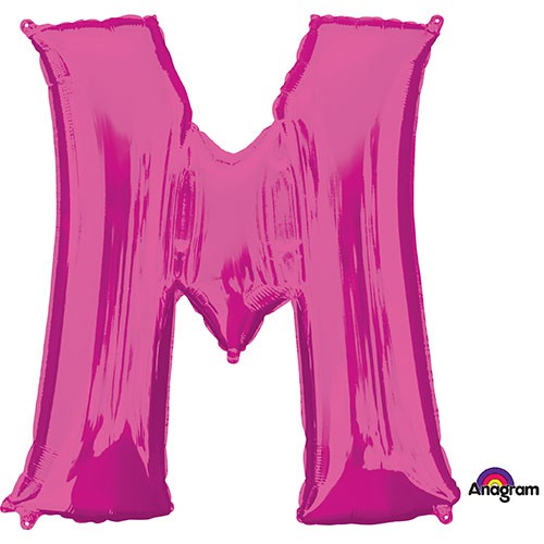 34 inch LETTER M - ANAGRAM - PINK