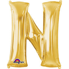 34 inch LETTER N - ANAGRAM - GOLD