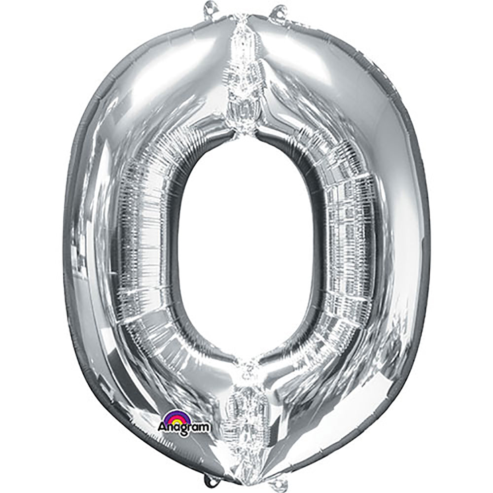 34 inch LETTER O - ANAGRAM - SILVER