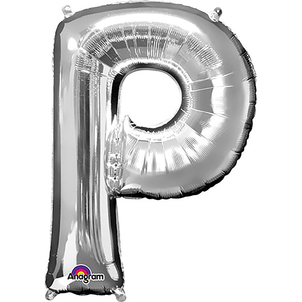 34 inch LETTER P - ANAGRAM - SILVER