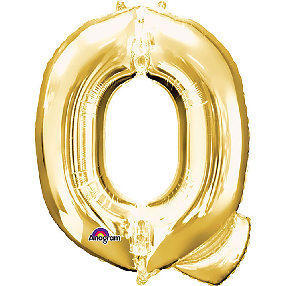 34 inch LETTER Q - ANAGRAM - GOLD
