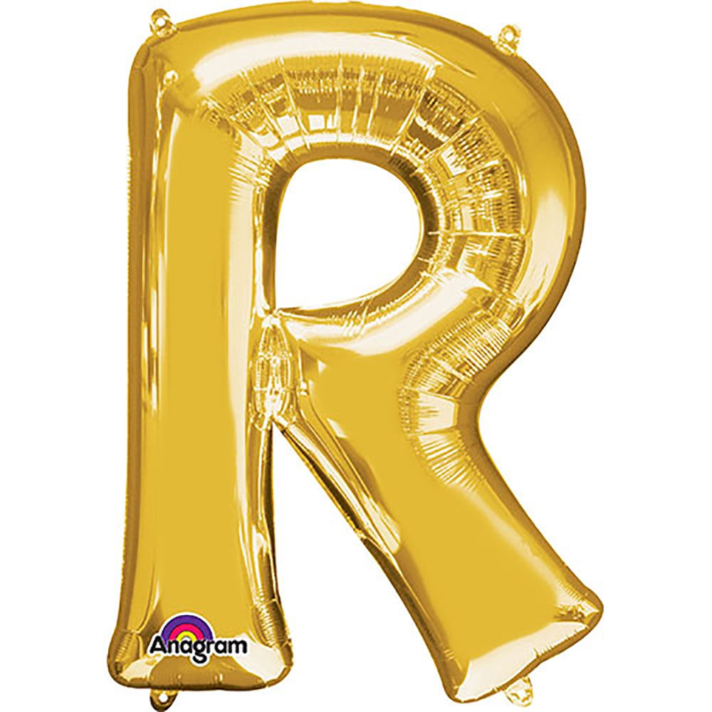 34 inch LETTER R - ANAGRAM - GOLD