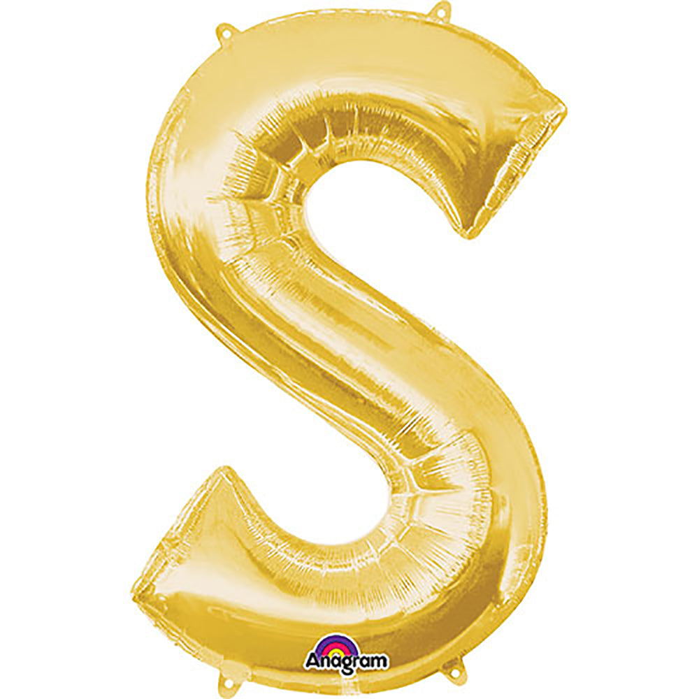 34 inch LETTER S - ANAGRAM - GOLD