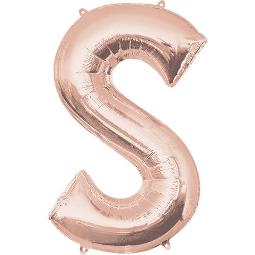 34 inch LETTER S - ANAGRAM - ROSE GOLD