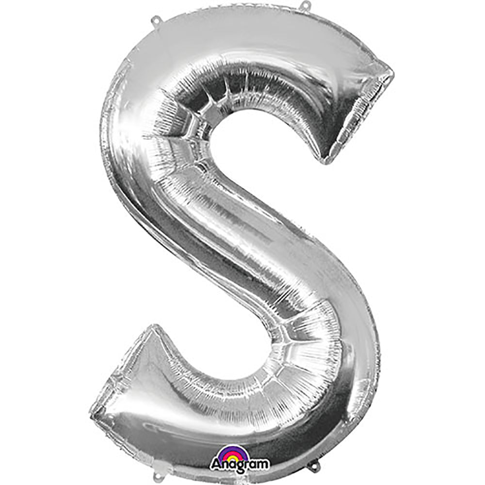 34 inch LETTER S - ANAGRAM - SILVER