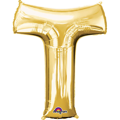 34 inch LETTER T - ANAGRAM - GOLD