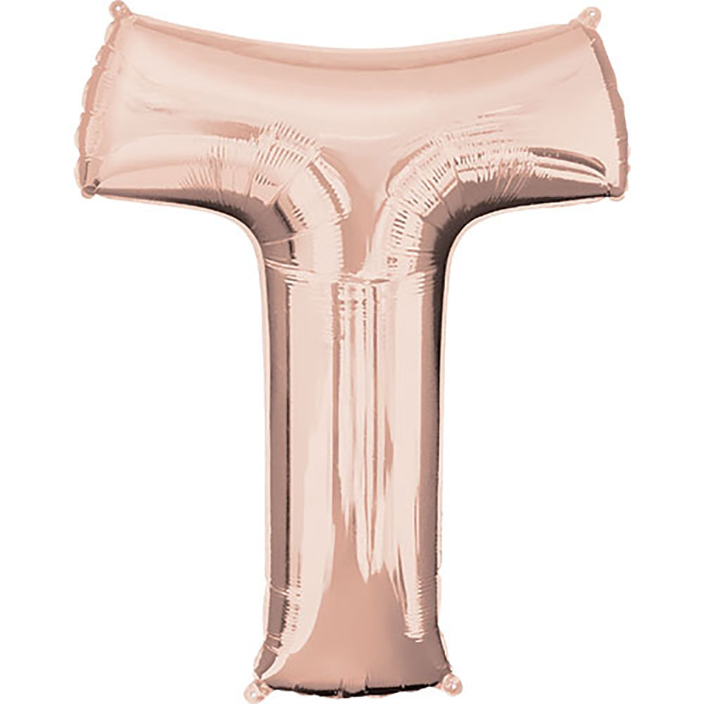 34 inch LETTER T - ANAGRAM - ROSE GOLD