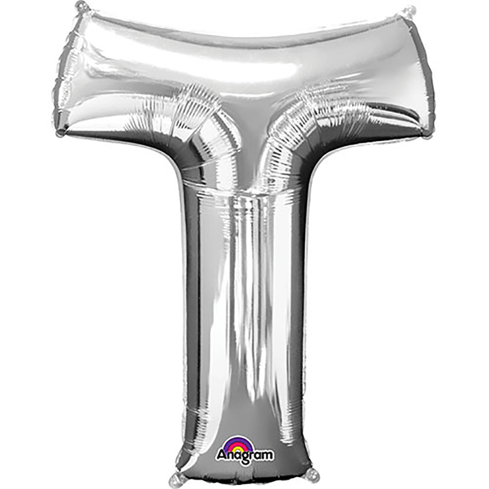 34 inch LETTER T - ANAGRAM - SILVER