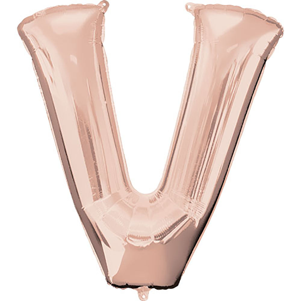 34 inch LETTER V - ANAGRAM - ROSE GOLD