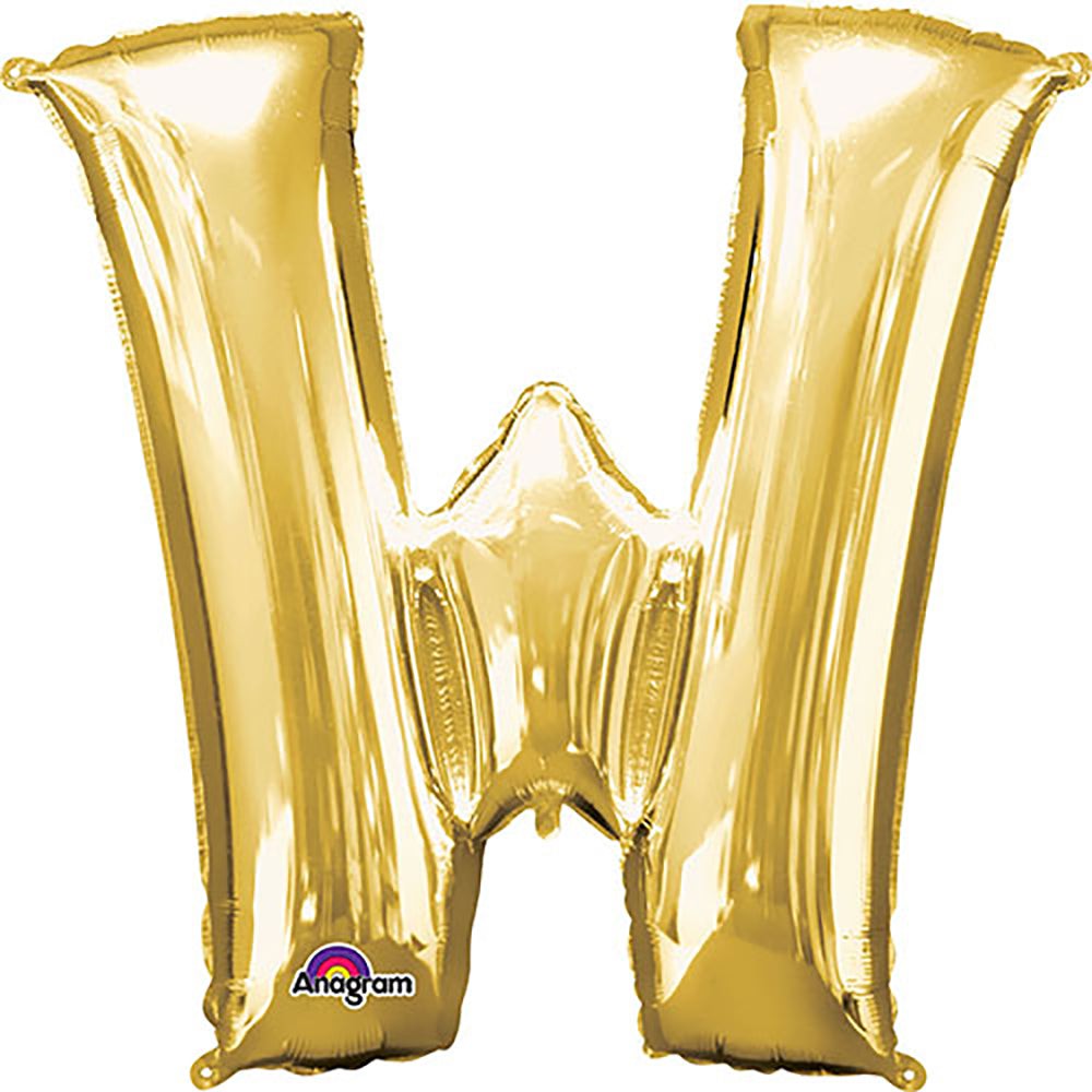 34 inch LETTER W - ANAGRAM - GOLD