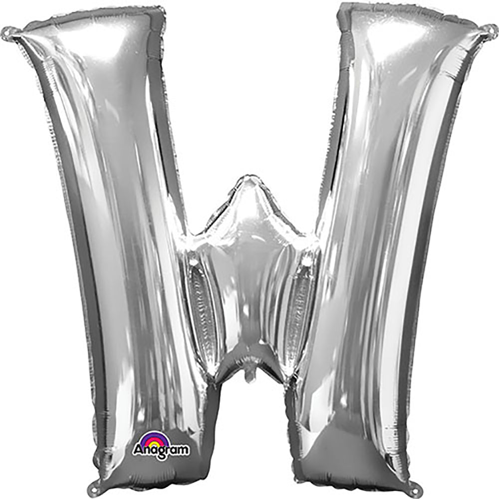 34 inch LETTER W - ANAGRAM - SILVER