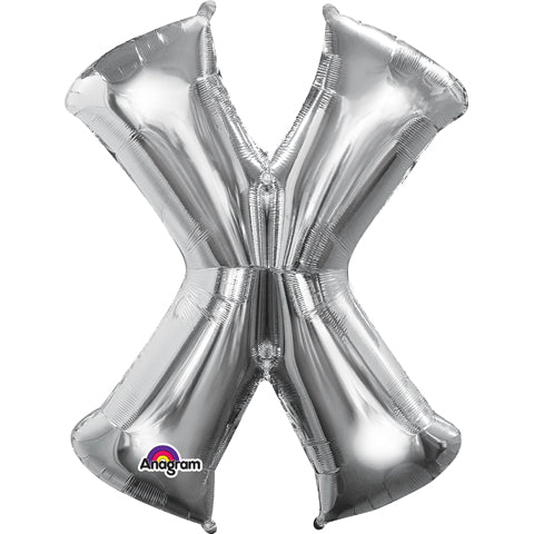 34 inch LETTER X - ANAGRAM - SILVER