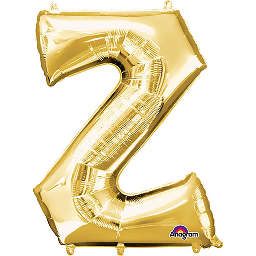 34 inch LETTER Z - ANAGRAM - GOLD